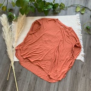 Lou & Grey Signature Soft Orange Cap Sleeve Shirt